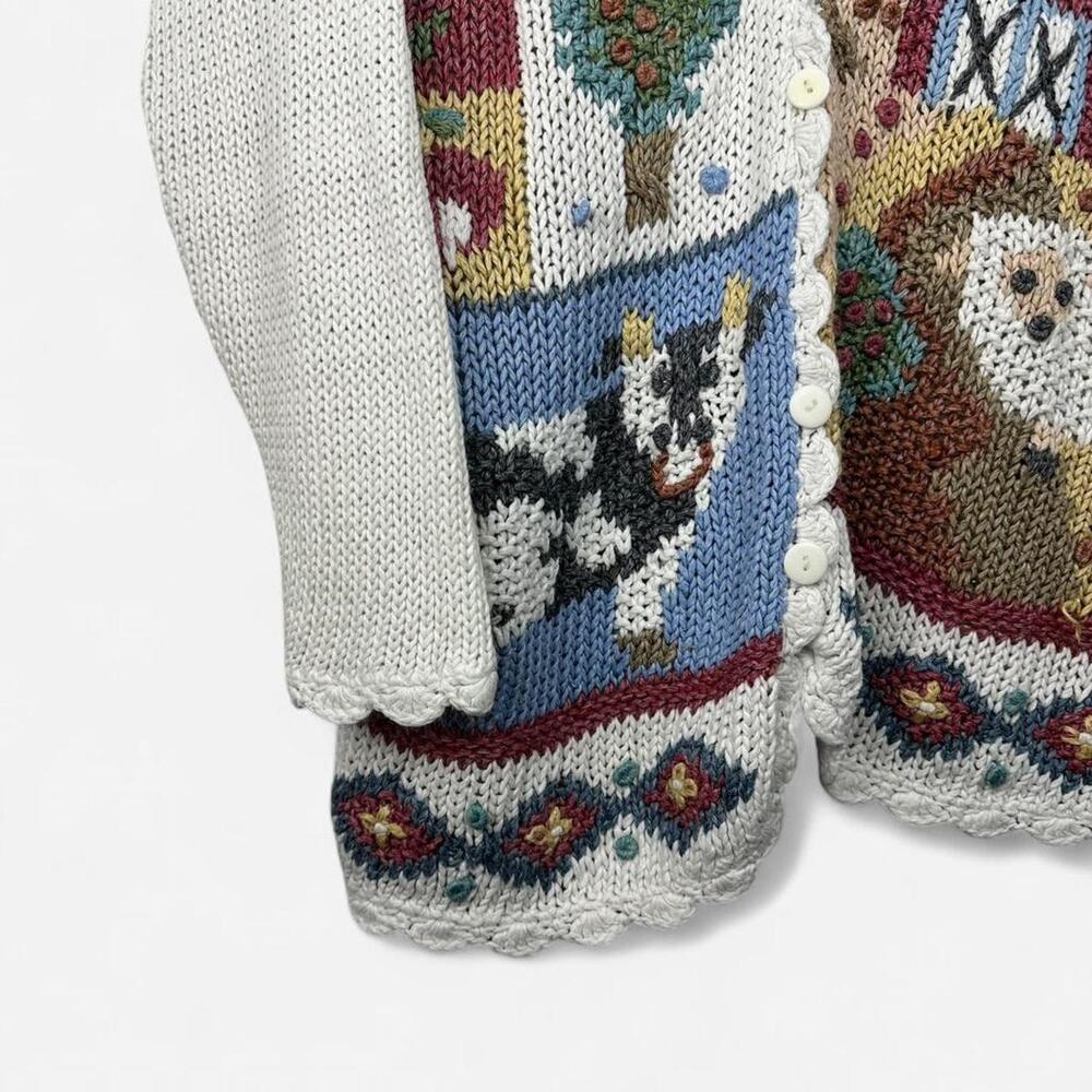 Beldoch popper farm whimsical knit cardigan - Picture 2 of 8